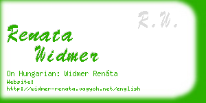 renata widmer business card