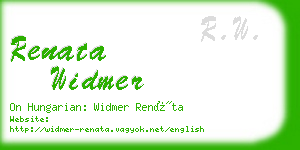 renata widmer business card